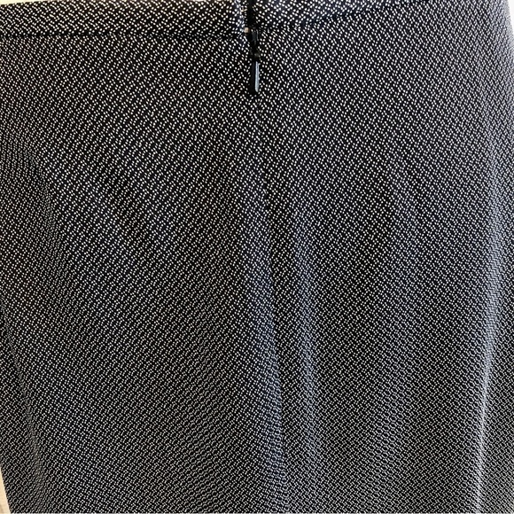 Vintage 90s A-Line Skirt Black w/ White Pin Dot Pattern JH Collectibles size 16 - Picture 7 of 16